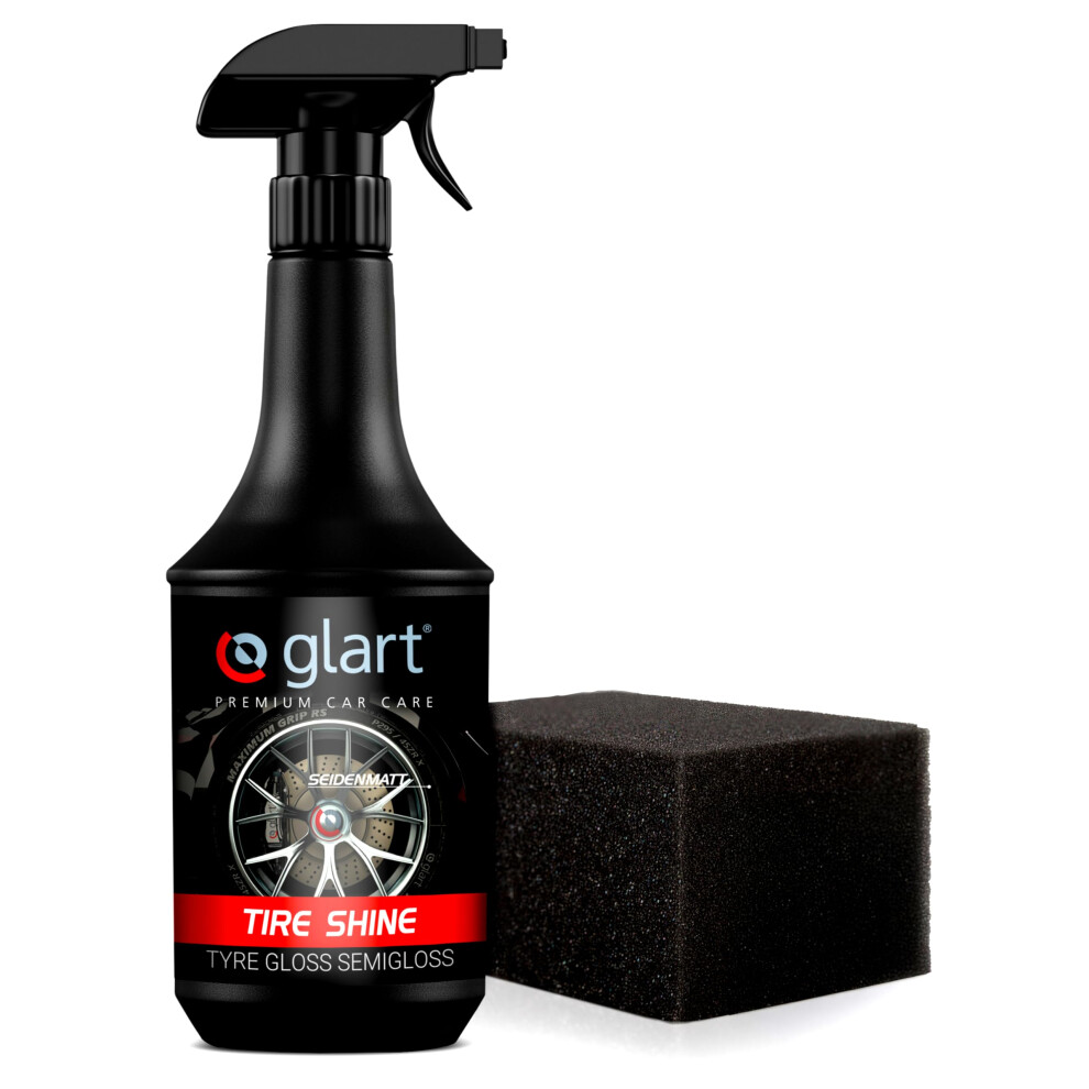 Glart 451Rk Auto Tire Shine Tire And Plastic Care, Rubber Care, Satin Matt, 1000Ml, With Application Sponge 5051224153244