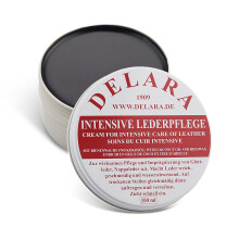 DELARA Intensive leather care ? black, 100 ml ? Impregnates and protects leather very effectively, new formula with high-quality coconut oil and