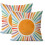 Fodere per cuscini a righe in stile boho, in lino, 45x45 cm, set da 2 1