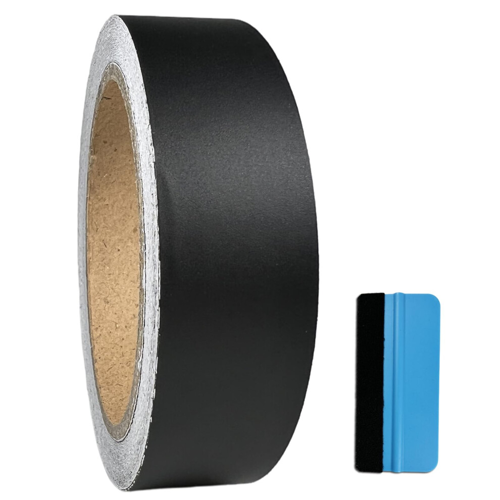 Newl Matte Air-Release Adhesive Vinyl Tape Roll Contain Installation Tool Set (2.5Cm X 900Cm) Black 5051224147823