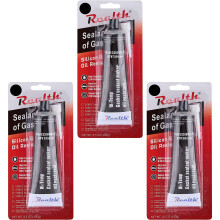 Realth Silicone Gasket Maker | 3 Pack 3.53 Oz(100g) | Ultra Black RTV | High Temperature | Oil Resistance | High Strength Flange Sealing for