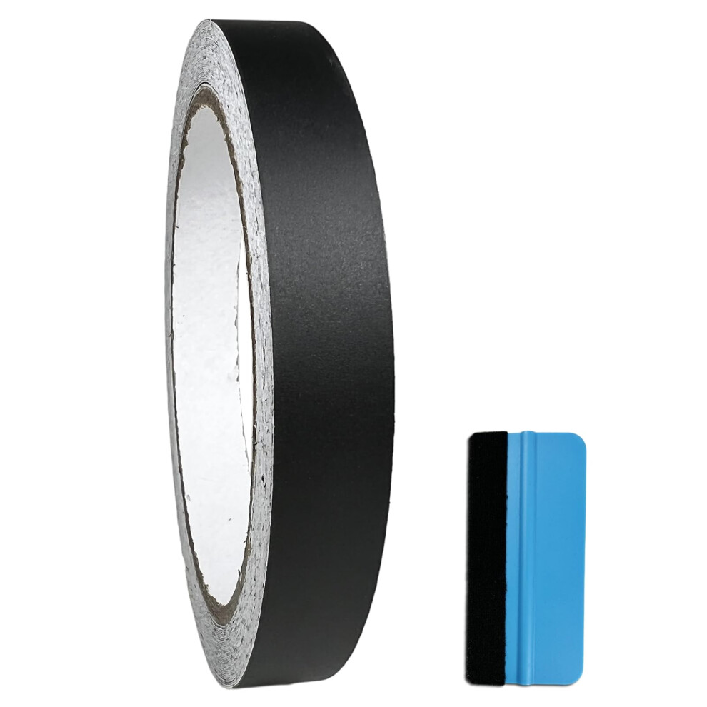Newl Matte Air-Release Adhesive Vinyl Tape Roll Contain Installation Tool Set (1.3Cm X 900Cm) Black 5051224147854