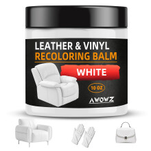 AWOWZ Leather Recoloring Balm - Scratch Repair & Color Restore Kit for Faded Leather, Couch & Car Seats - 10OZ Leather Restorer Balm for Furniture,