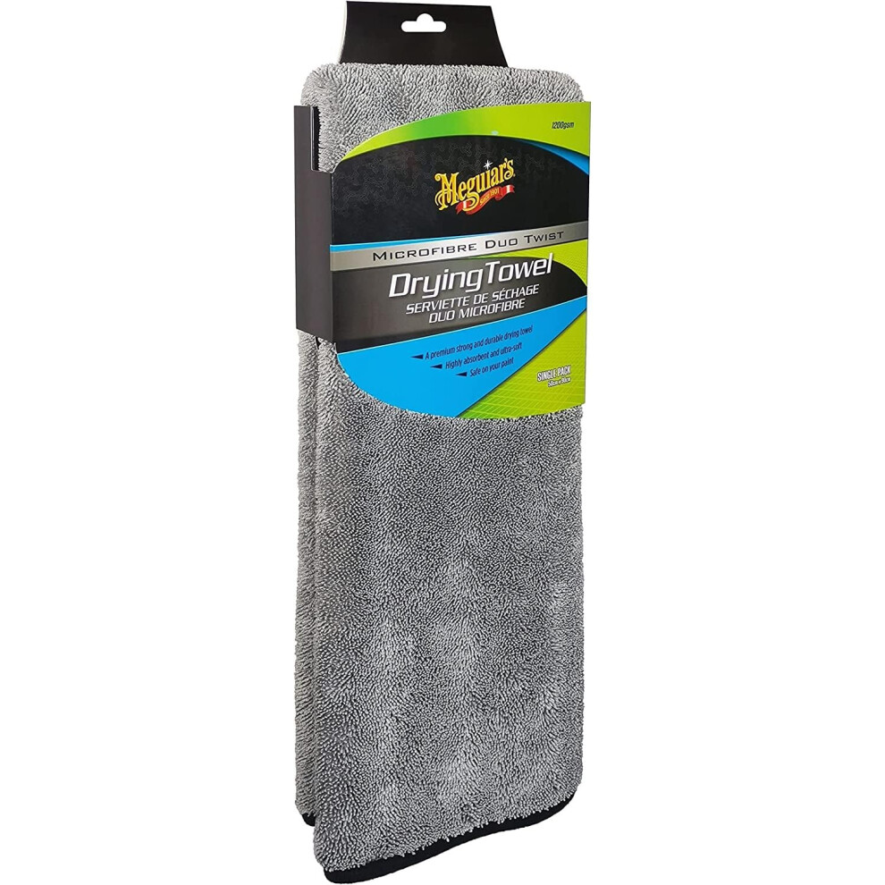 Meguiar's X210400eu Microfibre Duo Twist Car Drying Towel, 1200Gsm, 50Cm X 90Cm 5051224151936