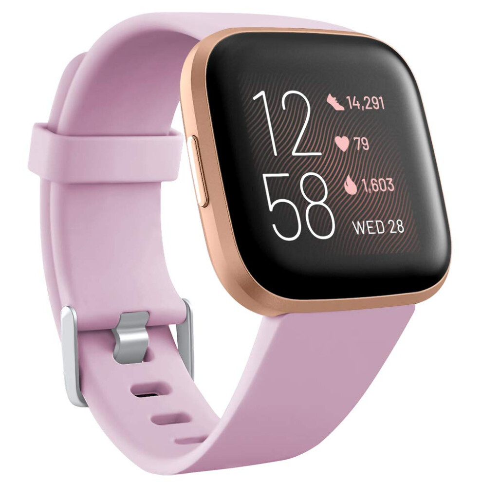 Wepro Compatible With Fitbit Versa Strap/Fitbit Versa 2 Strap - Smooth Silicone Classic Replacement Wristband Straps For Fitbit Versa/Versa Lite/Versa 5051224159277