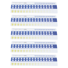 5pcs Teeth Whitening Shade Guide Household Tooth Shade Chart Comparing Card Oral Care Supplies for Dentist
