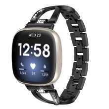 Gimartuk Compatible for Fitbit Versa 3 Metal Strap, Women Girls Slim Bling Stainless Steel Versa 3 Wristband Replacement Watch Strap Band Bracelet for