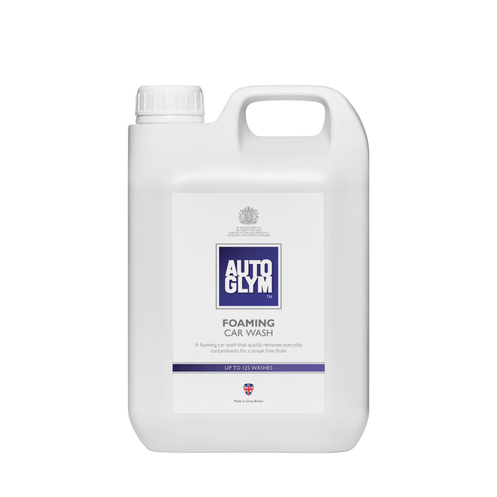 Autoglym Foaming Car Wash, 2.5 Litres - High Foaming Car Shampoo For All Bodyworks - Ph Neutral, 125 Washes And Wax Safe Formula For Cleaning Car