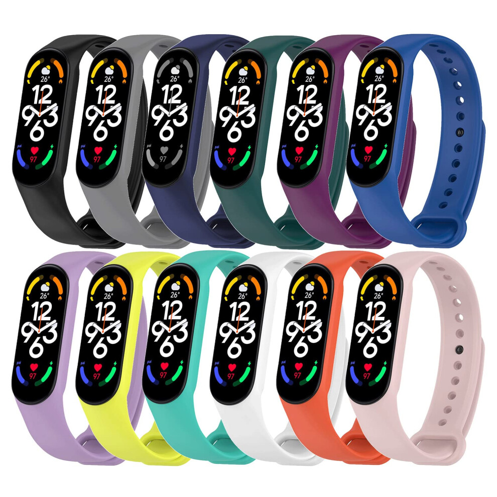 Baaletc Bands Compatible With Xiaomi Mi Band 7/Mi Band 6/Mi Band 5 Strap, Replacement Soft Sport Wristband Accessaries Straps Bracelets For Mi Fit 5051224159802