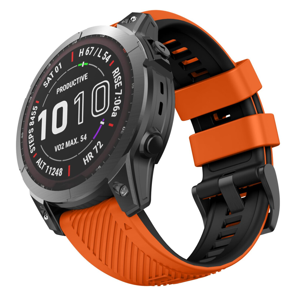 Overstep For Fenix 7X/Fenix 6X/Fenix 5X, 26Mm Silicone Watch Band Sport For Epix Pro 51Mm/Fenix 7X Pro/Fenix 6X Gps/Fenix 5X Plus 5051224159352