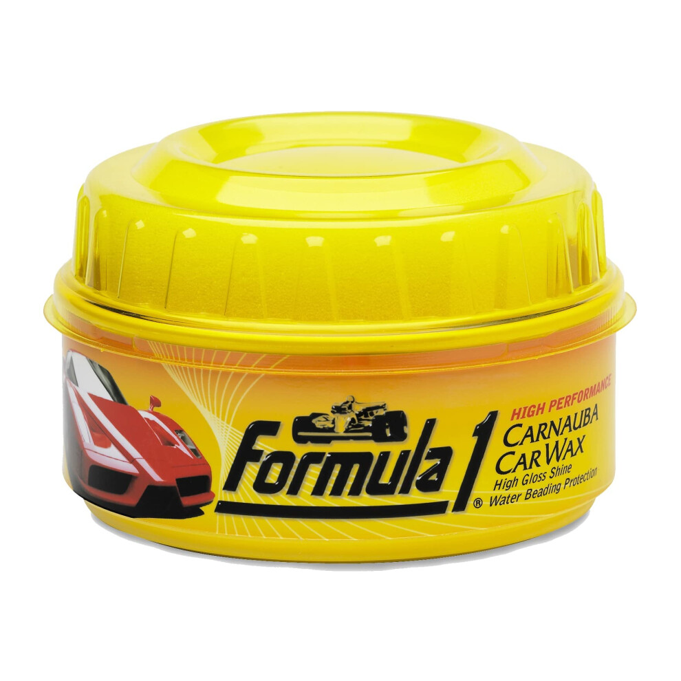 Formula 1 Carnauba Car Wax Paste ? 12Oz ? Micro-Polishing Wax For Cars, Removes Scratches & Haze, Enhances Paint Color ? Long-Lasting High-Gloss 5051224152995