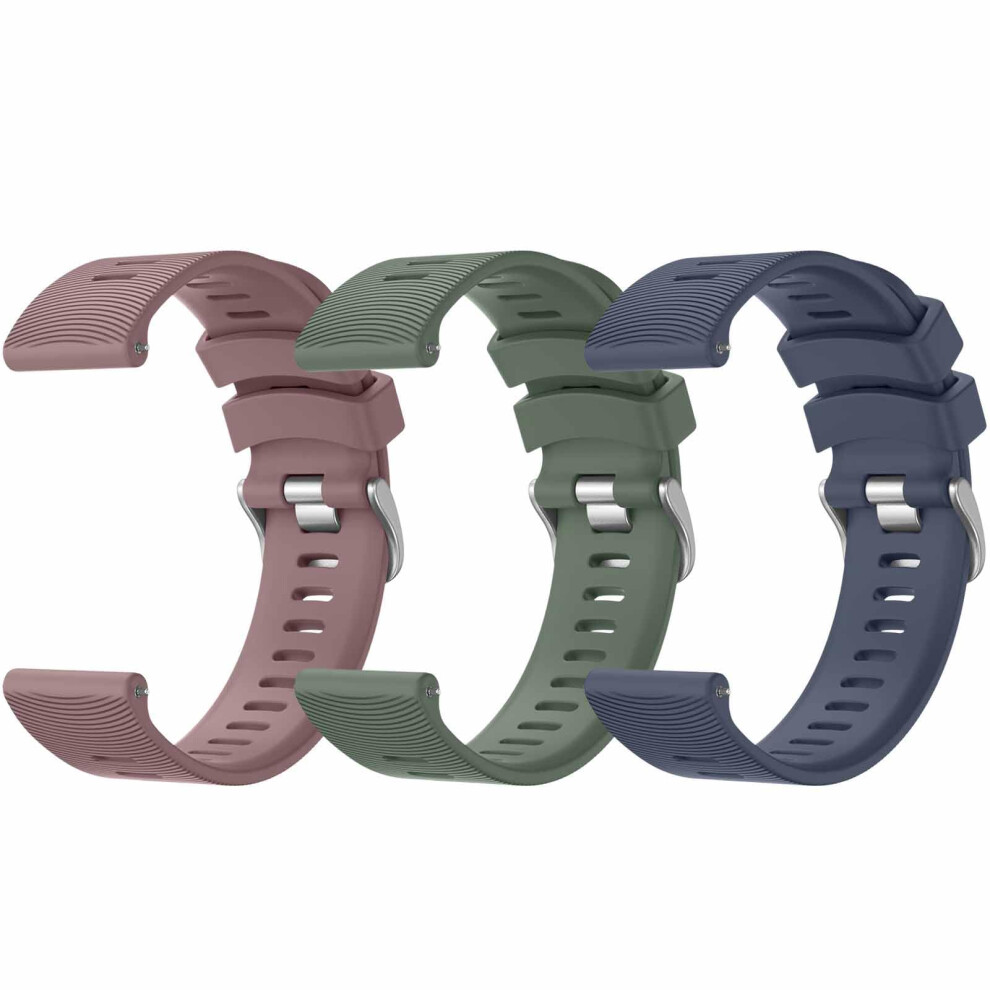[3 Pack] For Garmin Forerunner 245/645/55 Music Watch Band, 20Mm Adjustable Soft Silicone Replacement Band 3 Pack 04 5051224159949