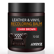 Leather Recoloring Balm - Scratch Repair & Color Restore Kit for Faded Leather, Leather Couch & Car Seats - 12OZ Leather Restorer Balm for Furniture,