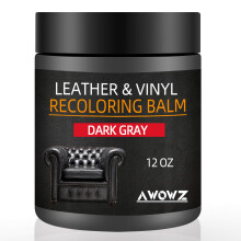 Leather Recoloring Balm - Scratch Repair & Color Restore Kit for Faded Leather, Leather Couch & Car Seats - 12OZ Leather Restorer Balm for Furniture,