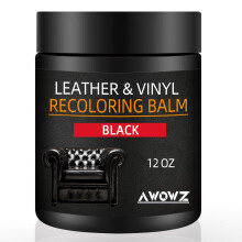 AWOWZ Leather Recoloring Balm - Scratch Repair & Color Restore Kit for Faded Leather, Leather Couch & Car Seats - 12OZ Leather Restorer Balm for