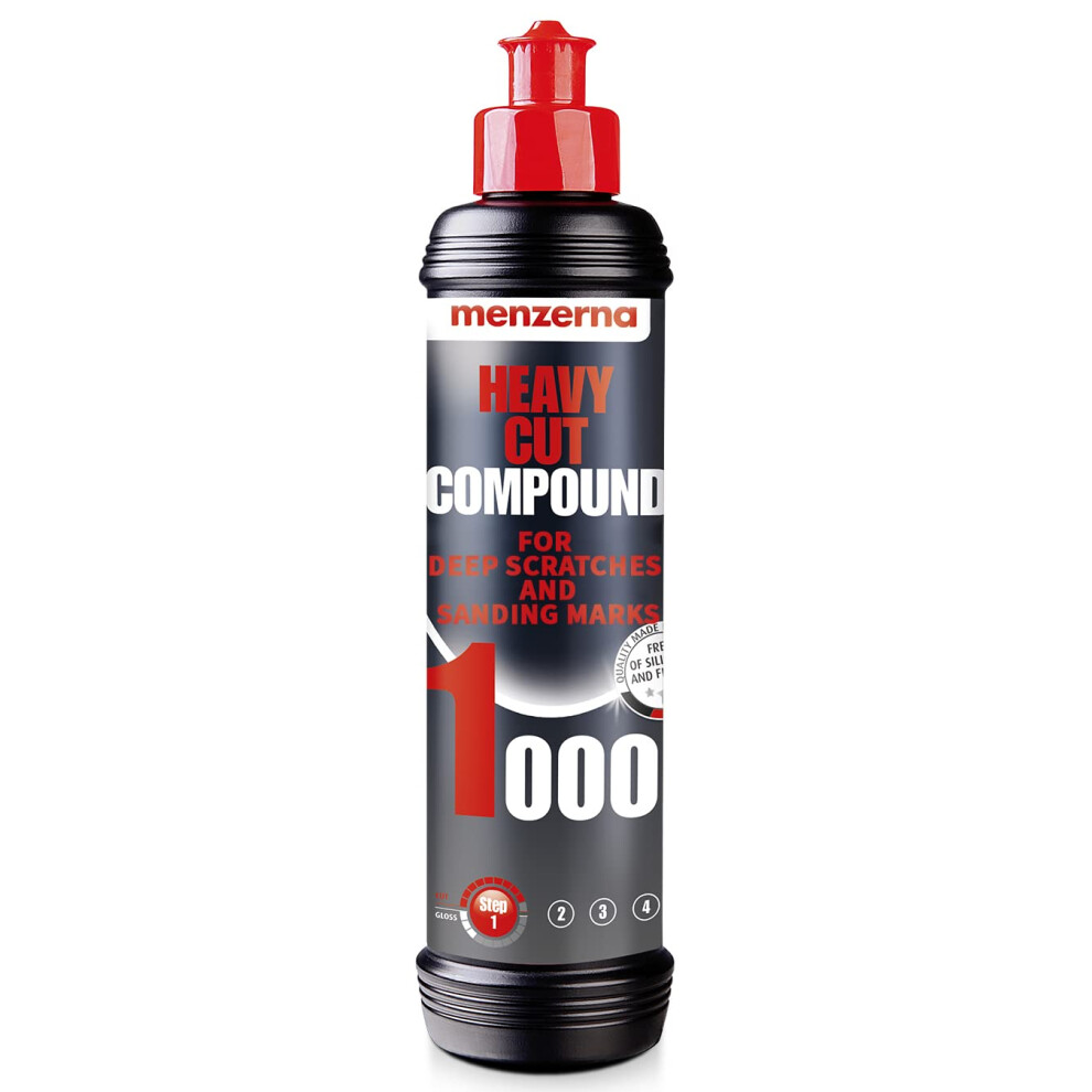 Menzerna "Heavy Cut Compound 1000" I Abrasive Polishing Compound For Deep Scratches, Sanding Marks, Swirls & Holograms I Buffing And Polishing 5051224154425