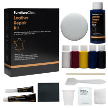 Furniture Clinic Complete Leather Repair Kit (Blue) | For Sofas, Car Seats, Furniture, Chairs of Leather - Patch, fill and touch up scratches, tears