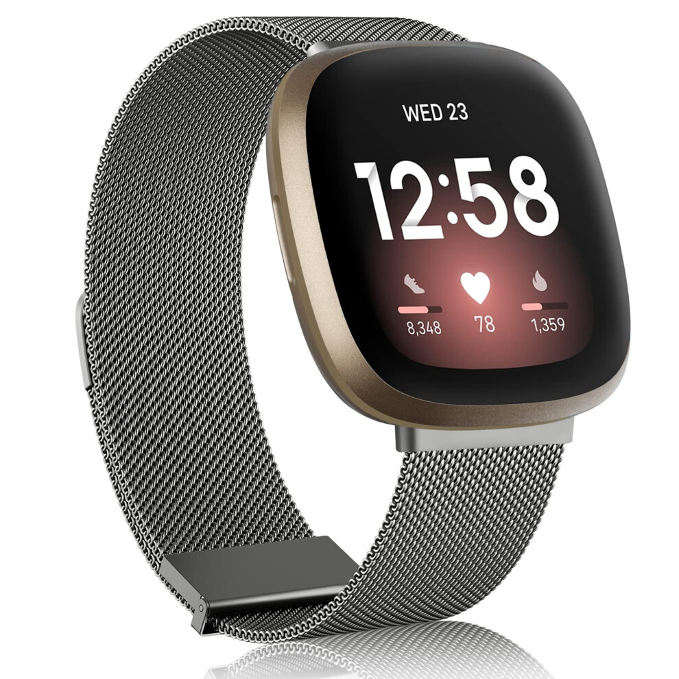 Meliya Metal Strap For Fitbit Versa 3 / Versa 4 / Sense 2 / Sense For Women Men, Magnetic Replacement Band For Fitbit Versa 3/Versa 4/Fitbit Sense 5051224167197