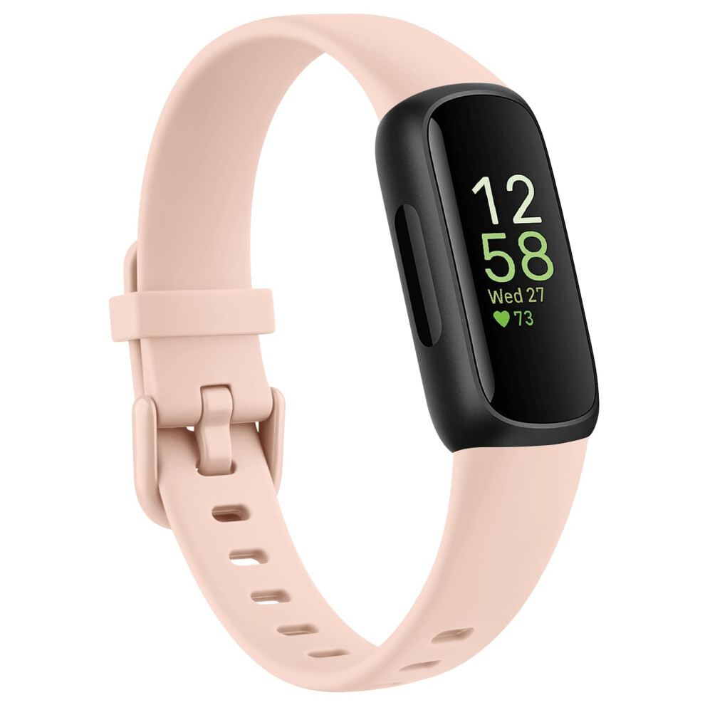 Tobfit Strap For Fitbit Inspire 3, Soft Silicone Replacement Wristband Watchband Accessory ( Sand) Pink 5051224170739