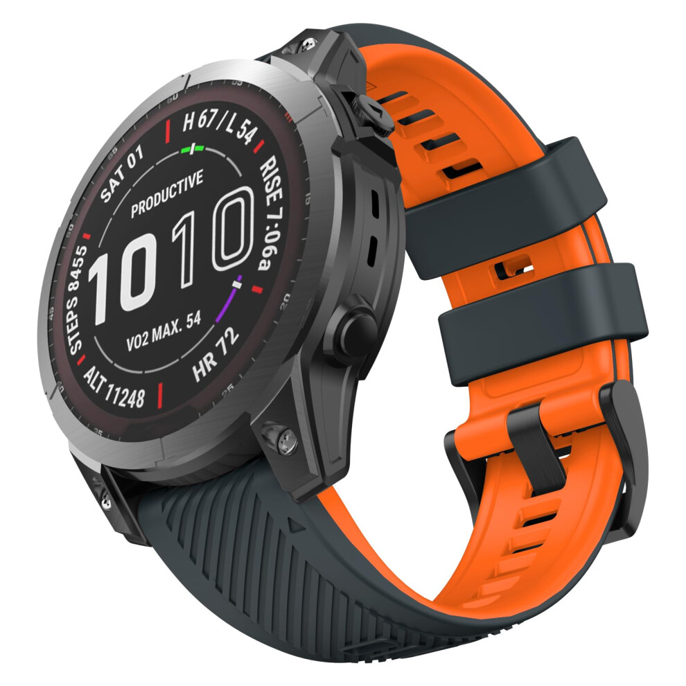 Overstep Silicone 22Mm Watch Bandsport, Multi-Device - Compatible With Garmin Fenix 7/6/5 And Epix Pro 47Mm 5051224169658