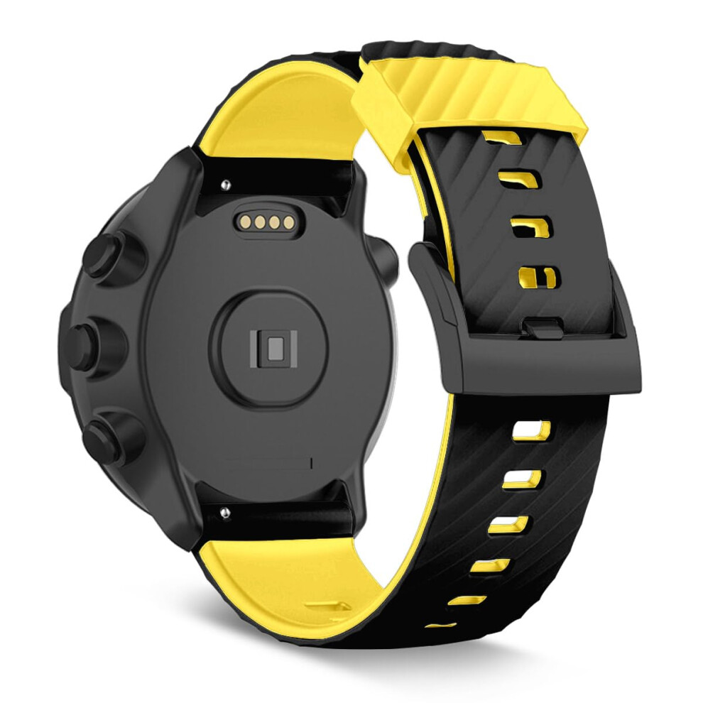 Seaficco 24Mm Silicone Watch Strap Compatible For Suunto 7 /Suunto 9 /Suunto 9 Baro/Suunto Spartan Sport/Suunto Spartan Sport Wrist Hr/Suunto D5 5051224170463