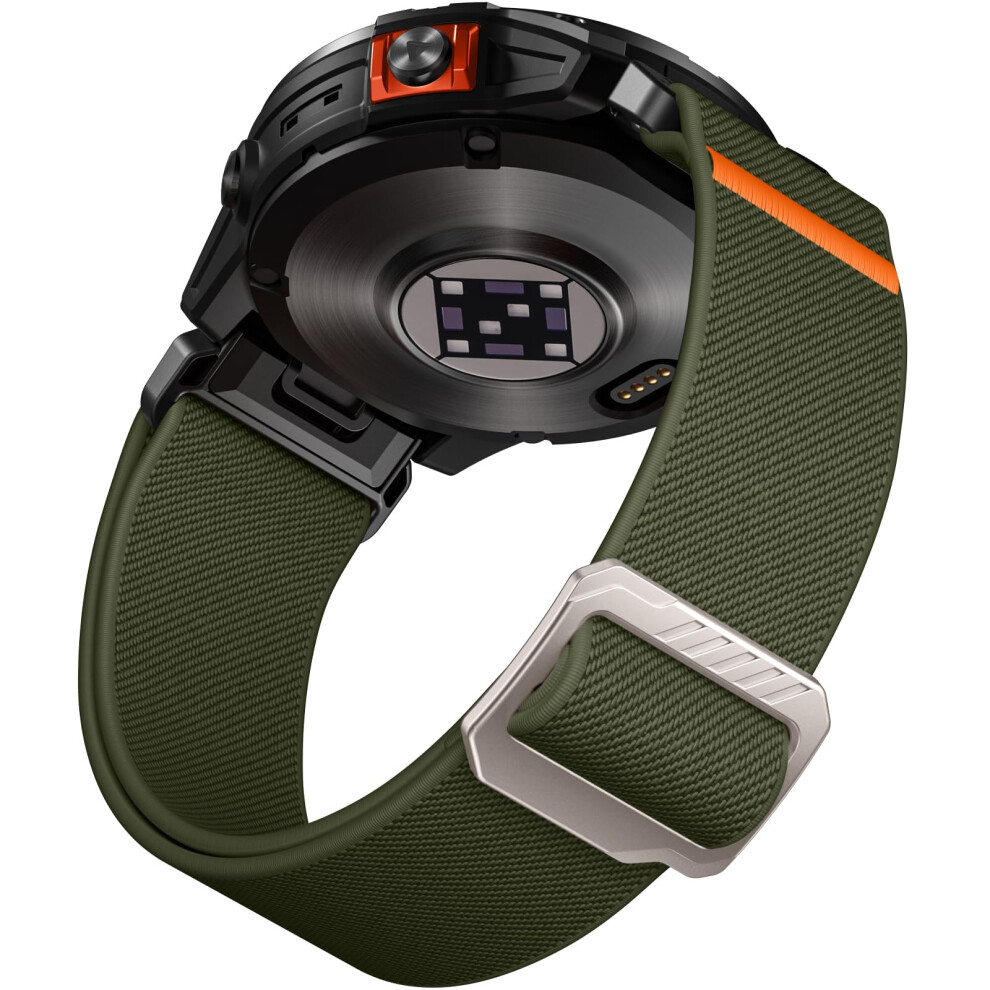 Laffav Strap Compatible With Garmin Fenix 6X Pro Strap/Fenix 6X/Fenix 7X Pro/Fenix 7X Strap, Nylon Stretchy 26Mm Quickfit Strap For Garmin Fenix 5051224169924