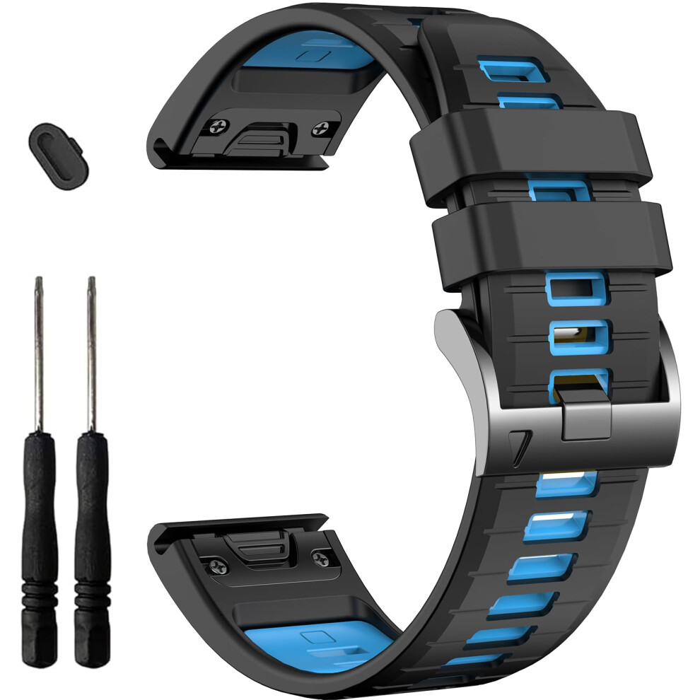 Ezmvzku 20Mm Silicone Watch Straps Compatible With Garmin Fenix 8 Amoled 43Mm/7S/7S Pro/Fenix 6S/6S Pro/5S/5S Plus,Quickfit Sport Bands For Garmin 5051224170128