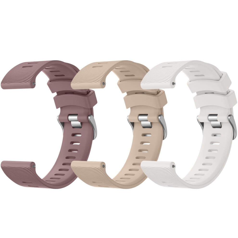 [3 Pack] For Garmin Forerunner 245/645/55 Music Watch Band, 20Mm Adjustable Soft Silicone Replacement Band 3 Pack 01 5051224163717