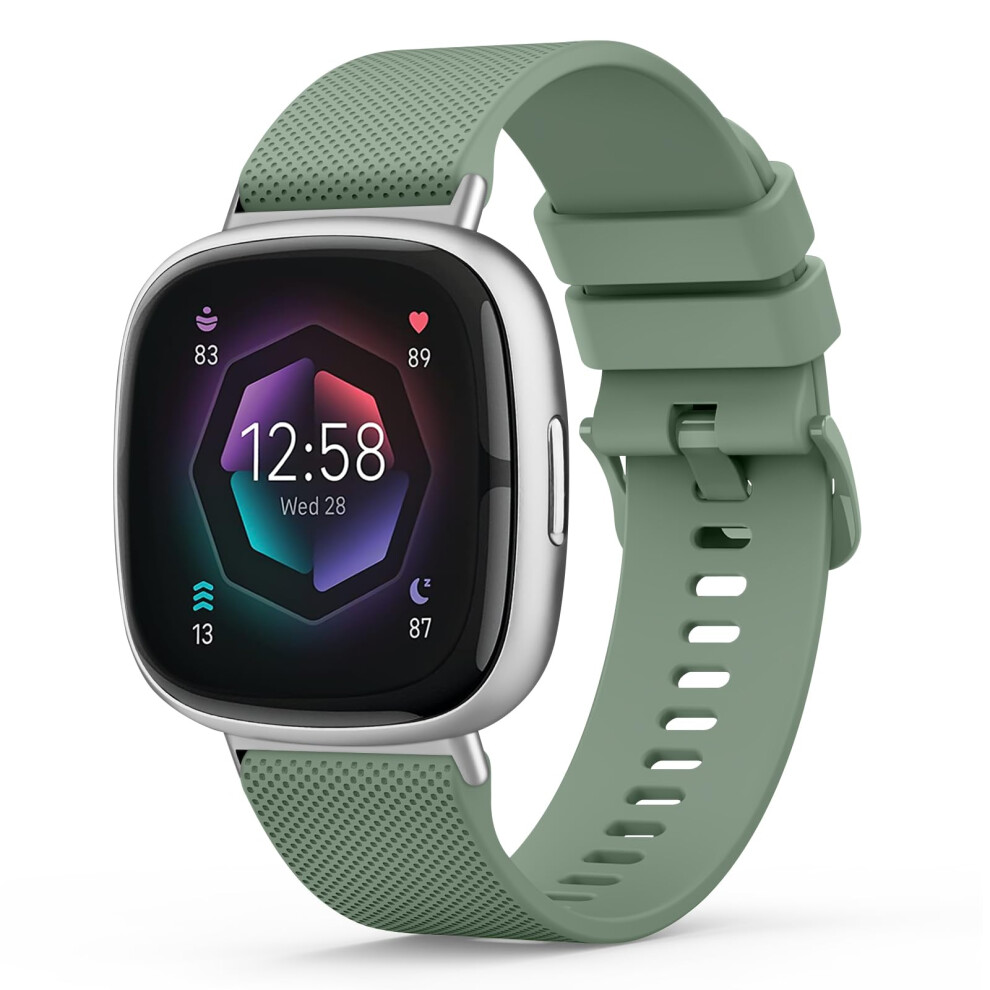 Tobfit Strap For Fitbit Versa 3 / Versa 4 Straps/Fitbit Sense/Sense 2 Strap For Women Men, Soft Silicone Replacement Straps Wristband Watchband Oliver 5051224170593