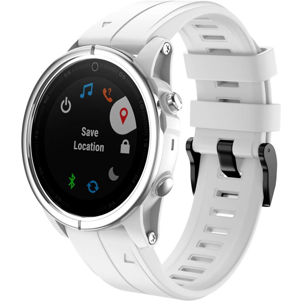 Shieranlee Fenix 7S Strap,Silicone Sport Band 20Mm Easy Fit For Garmin Fenix 7S/Fenix 5S Plus/Fenix 6S Pro/Fenix 7S/Fenix 7S Solar/Fenix 7S Sapphire Blue 5051224172122