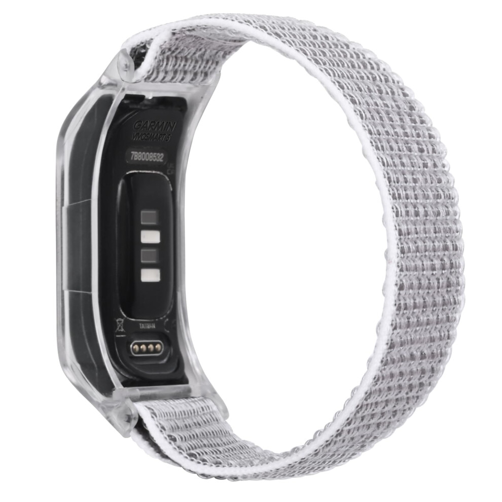 C2d Joy Sport Mesh Nylon Straps Compatible With Garmin Vivosmart 5 Tracker Replacement Bands With Transparent Case-Seashell 5051224175765