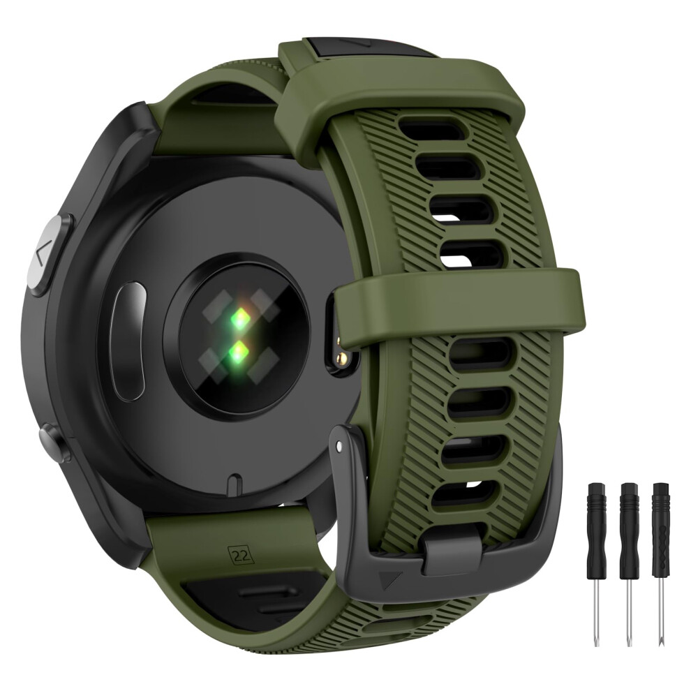 Overstep Compatible For Garmin Forerunner 965 Strap, Soft Silicone Sports Band Adjustable Replacement Wristband For Garmin Forerunner 965/955/945/935 5051224174799