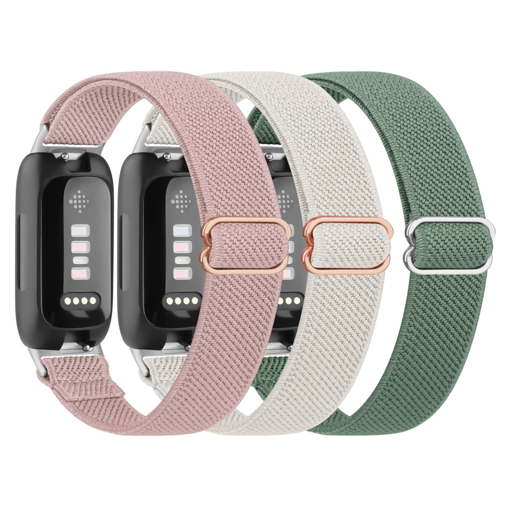 Meliya Elastic Strap For Fitbit Inspire 2 For Women Men, 3 Pack Breathable Nylon Stretchy Replacement Wristband For Fitbit Inspire 5051224174829