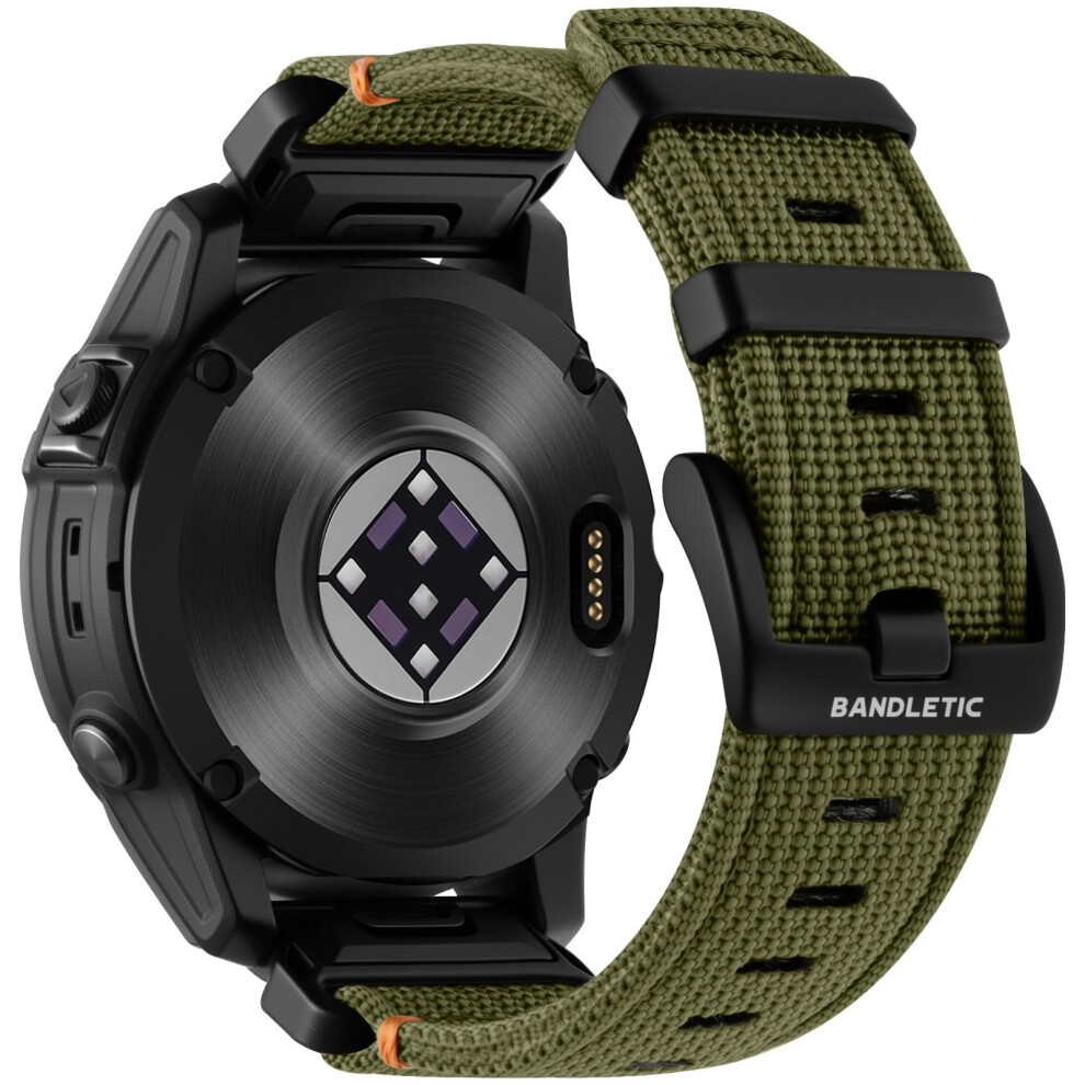 Bandletic Strap Compatible With Garmin Fenix 8/E 47Mm/Fenix 7 Pro/Fenix 7/Fenix 6 Pro/Fenix 6/Fenix 5/Fenix 5 Plus, 22Mm Quickfit Nylon Strap For Epix 5051224175451