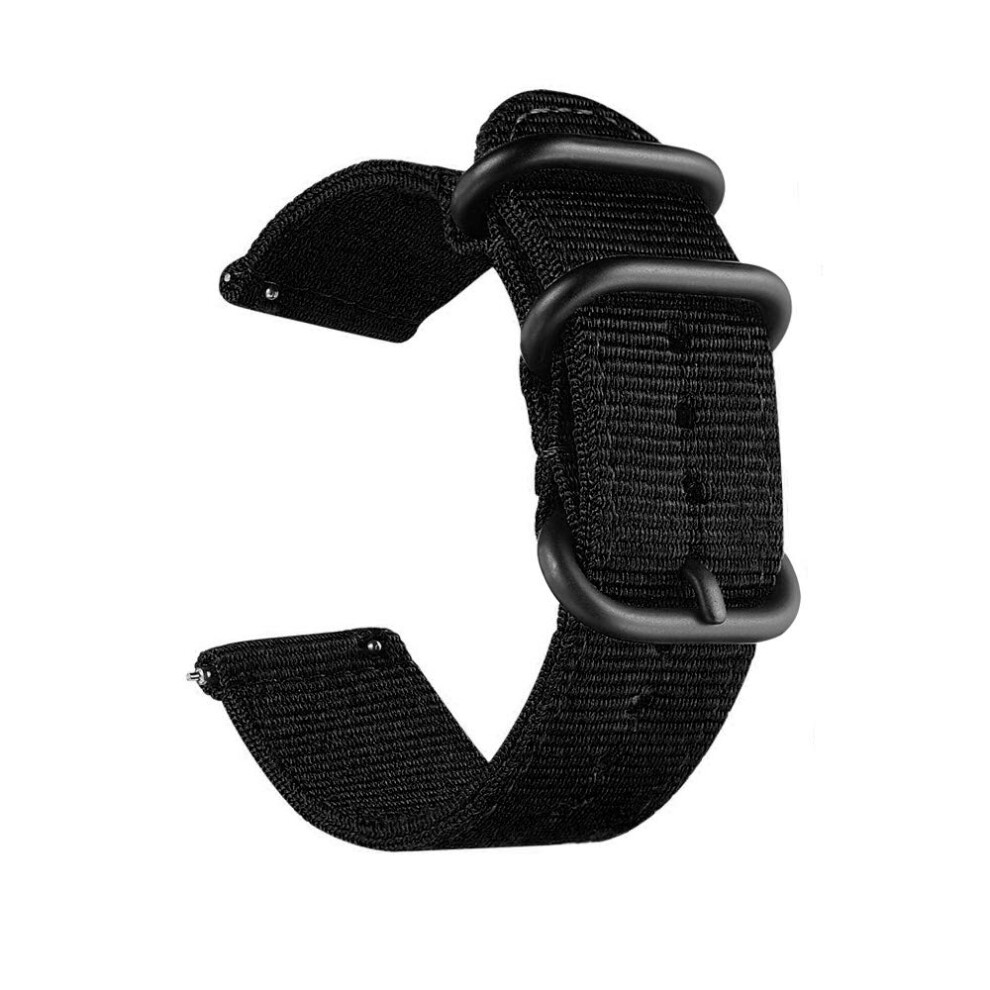 Cnymany 20Mm Universal Ballistic Watch Band, Nylon Canvas Woven Loop Replacement Strap Wristband Buckle Fastener Adjustable Closure For Smart-Watch 5051224176717