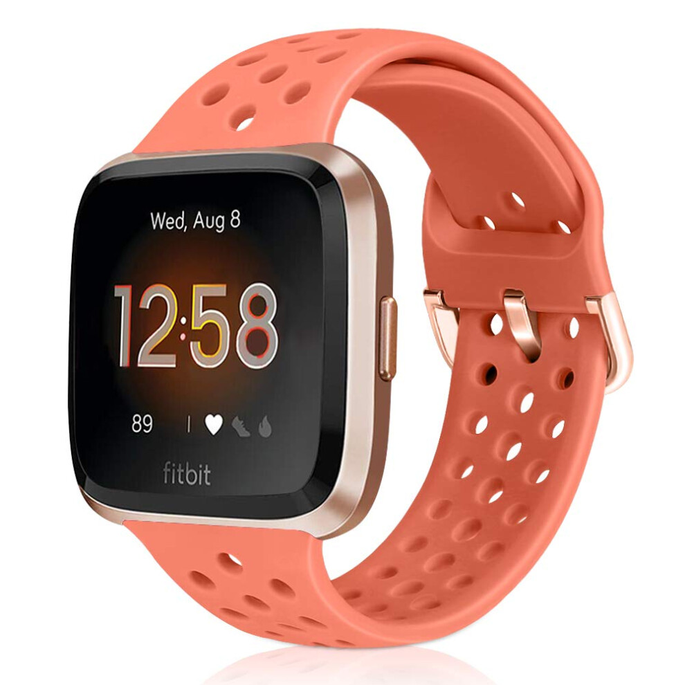 Runostrich Sport Strap Compatible With Fitbit Versa 2/Fitbit Versa/Versa Lite/Se, Soft Silicone Band Replacement Breathable Wristband Accessories For 5051224179602
