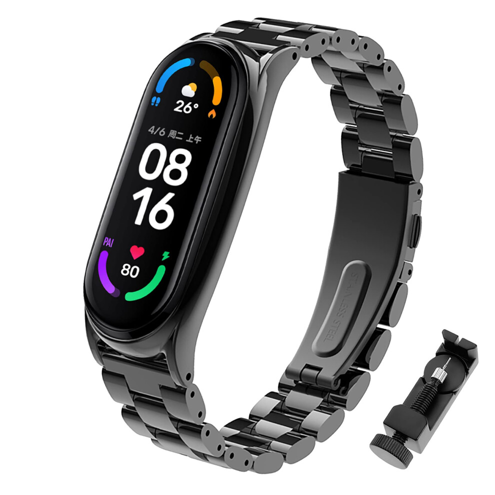Bdig Mi Band 5 Strap Mi Band 6 Straps Bracelet Replacement, Stainless Steel Metal Wrist Strap Wristband Watchband Accessories For Xiaomi Mi Band 4 5051224181575