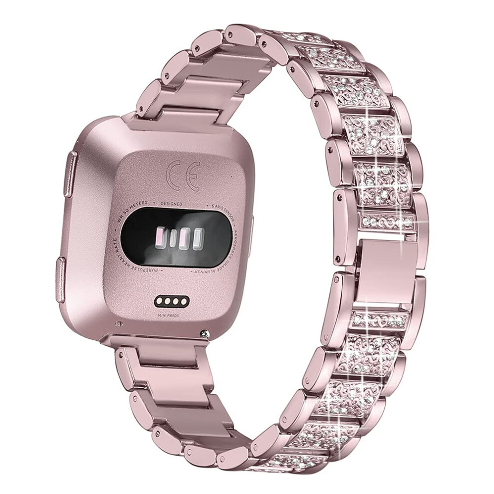 Aisports Compatible With Fitbit Versa 2 Strap For Women, Crystal Bling Glitter Diamonds Rhinestones Jewelry Metal Bracelet Wristband Replacement Strap 5051224181667