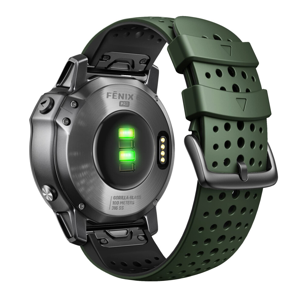 Notocity For Garmin Fenix 5X/Fenix 6X/Fenix 7X Strap Easy Fit 26Mm Silicone Watch Band Repalcement Strap For Fenix 5X Plus/Fenix 6X/Fenix 6X Pro/Fenix 5051224181636