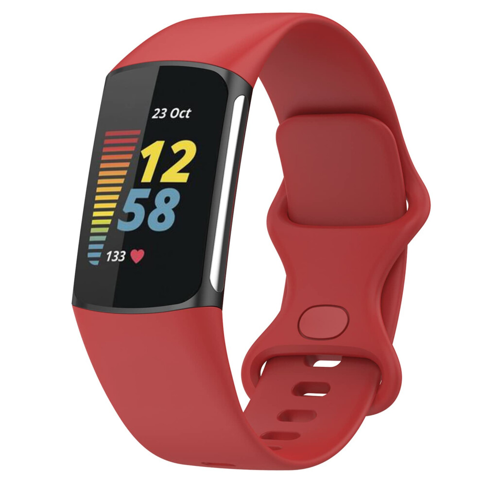 Topperfekt Straps Compatible With Fitbit Charge 5 Strap, Adjustable Soft Silicone Sport Replacement Watch Band Wristbands Bracelet For Charge 5 5051224193776