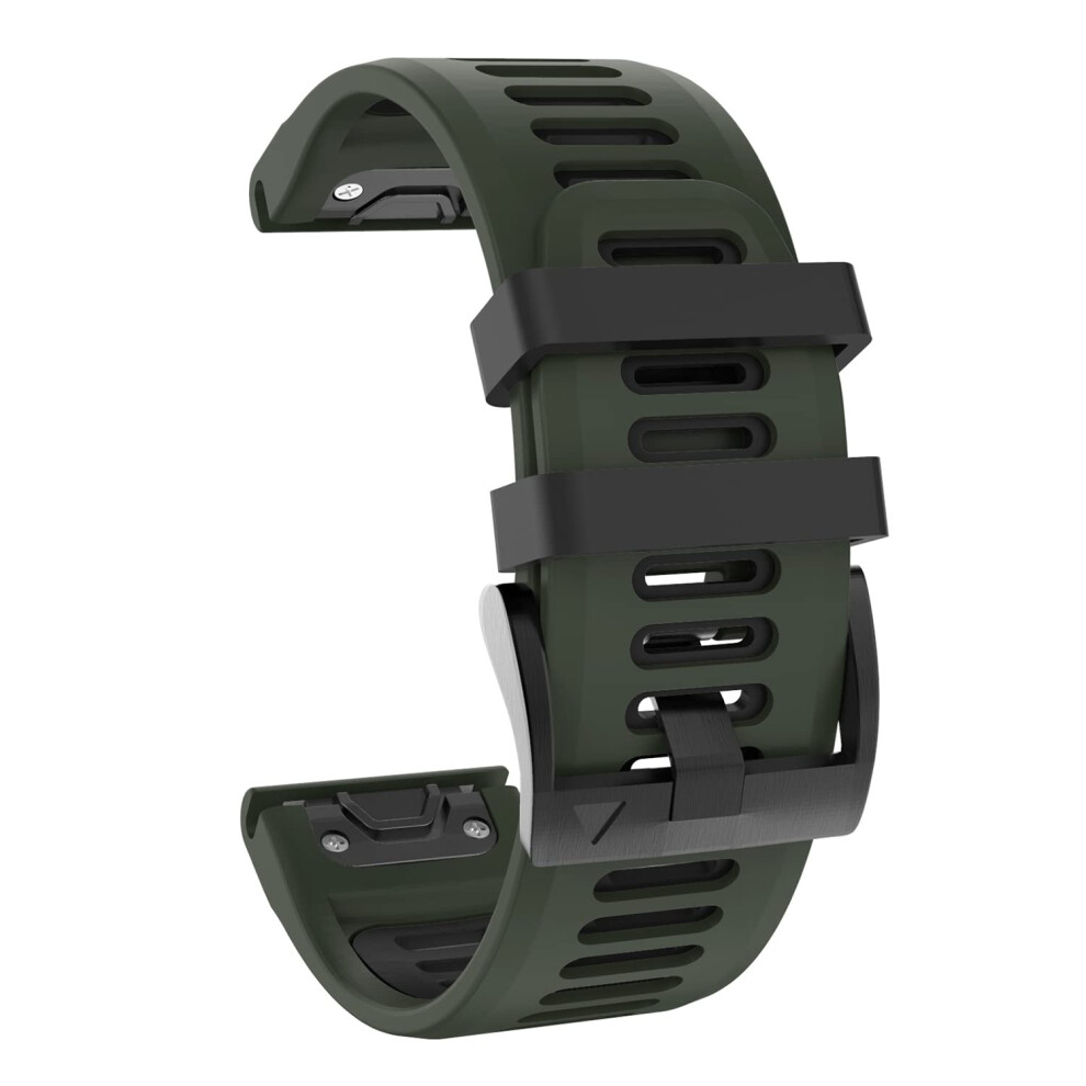Overstep Watch Band For Garmin Fenix 6X, 26Mm Soft Silicone Strap Replacement Wristband For Fenix 6X/Fenix 6X Pro/Fenix 7X/Fenix 5X /Fenix 5X 5051224178797