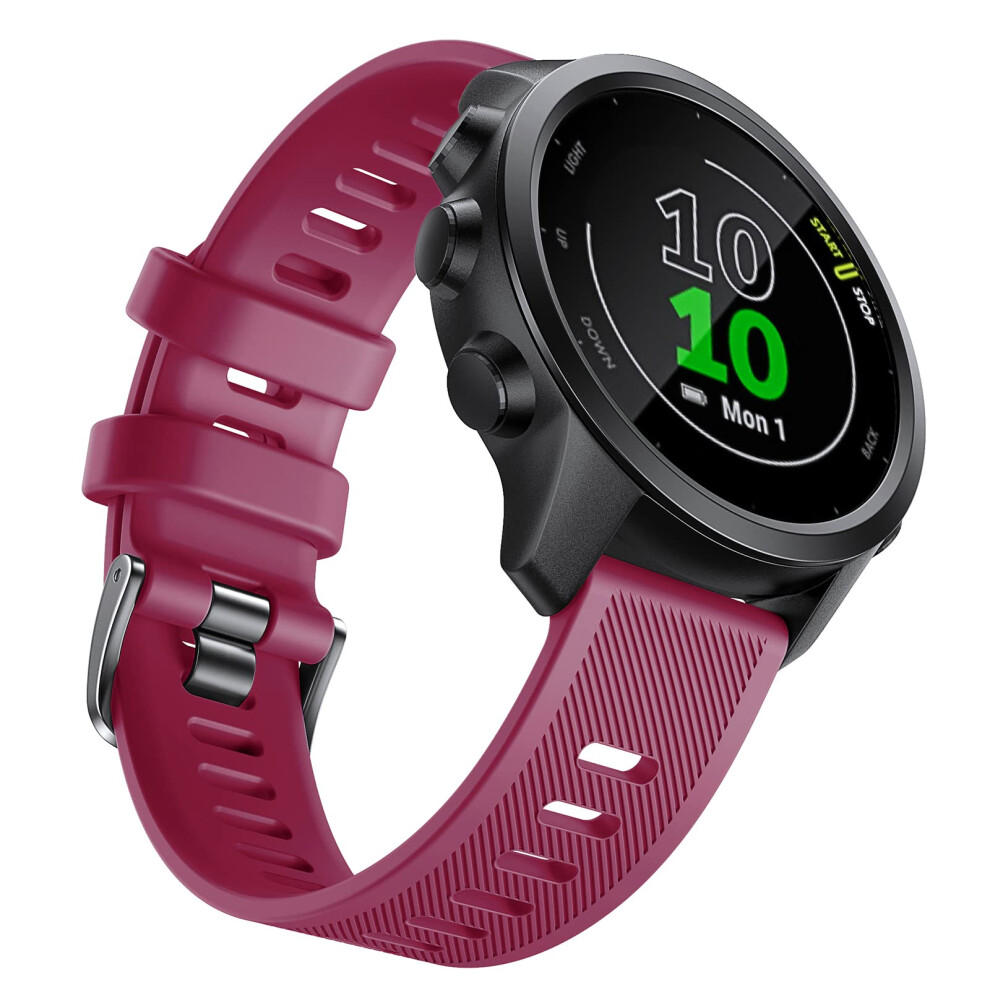 Notocity For Garmin Forerunner 245/645 Strap, Soft Silicone Replacement Strap For Garmin Forerunner 158/Vivoactive 3/Garmin Venu/Vivomove Hr/Approach 5051224181223