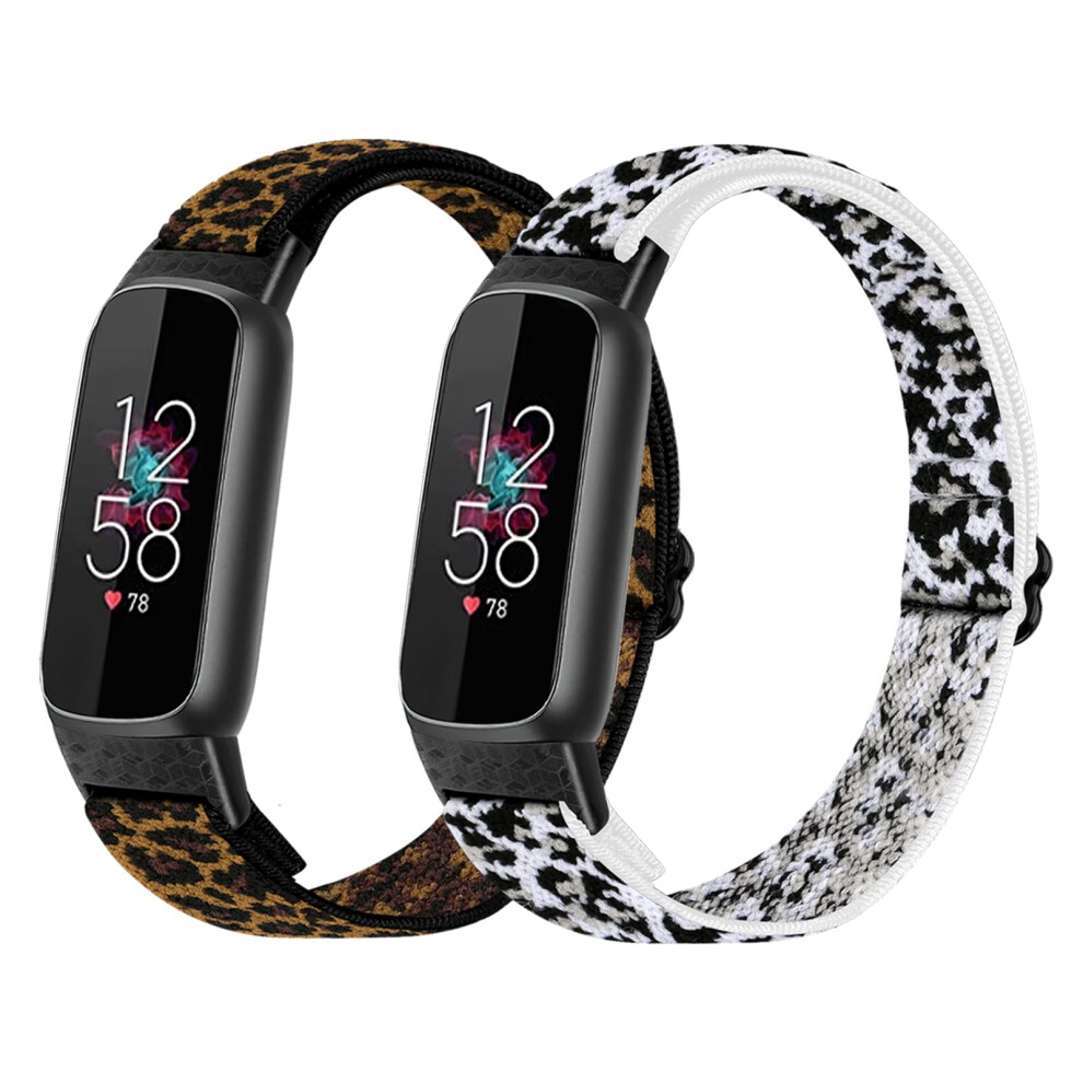 Tumpcez Elastic Nylon Strap Only Compatible With Fitbit Luxe Strap For Women Men,Adjustable Stretchy Soft Sport Band Replacement Wristband 5051224180493