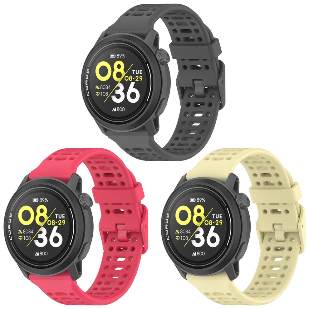 Sugarjar 22Mm Silikon Strap For Coros Pace 3 /Apex Pro/2 Pro/Apex 46Mm For Women And Men 5051224176816