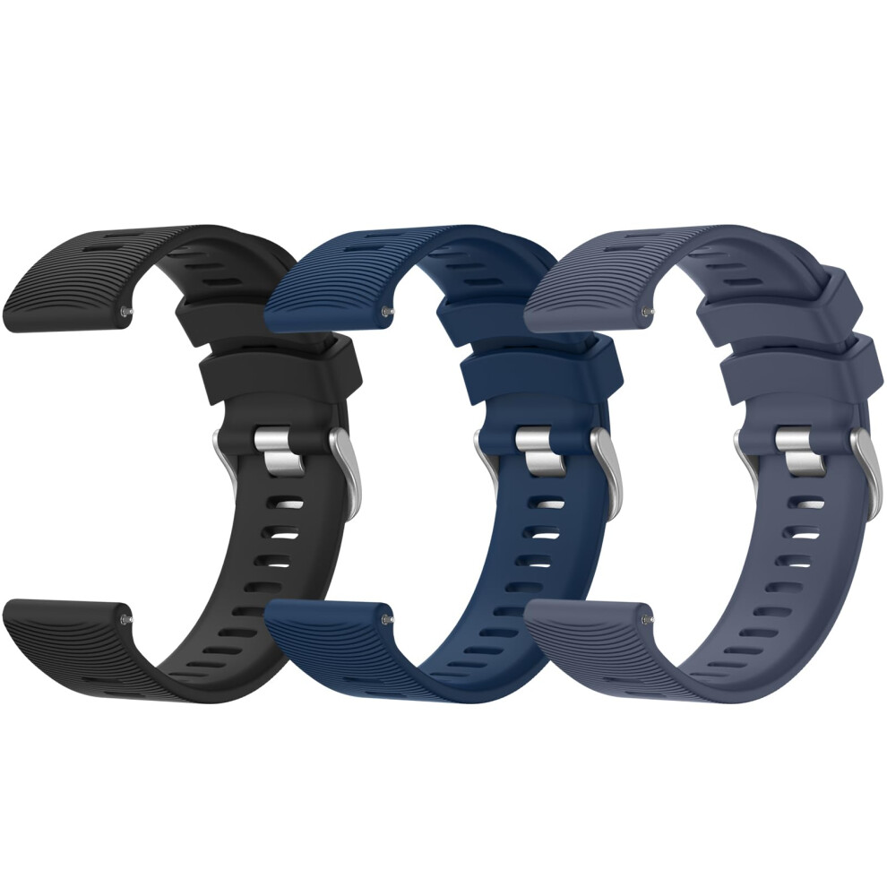 [3 Pack] For Garmin Forerunner 245/645/55 Music Watch Band, 20Mm Adjustable Soft Silicone Replacement Band 3 Pack 05 5051224181865