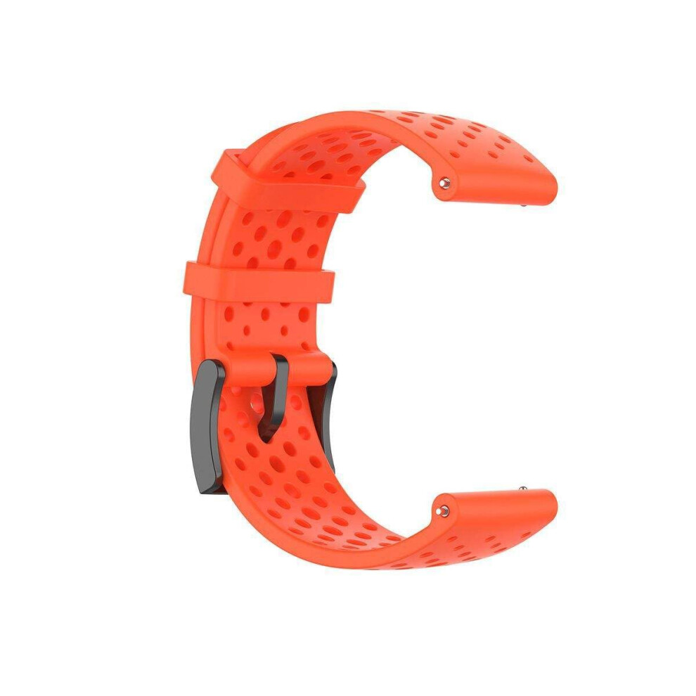 King Dong Kd Silicone Breathable Watch Band For Suunto 9 7 D5 Spartan Sport Wrist Hr, 24Mm Ventilated Replacement Strap (Red) Red 5051224179886