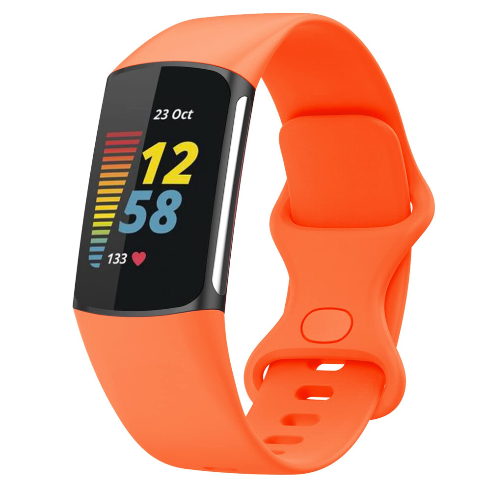 Topperfekt Straps Compatible With Fitbit Charge 5 Strap, Adjustable Soft Silicone Sport Replacement Watch Band Wristbands Bracelet For Charge 5 5051224187171