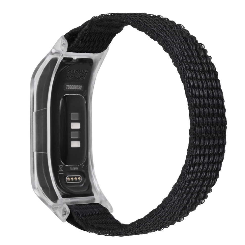 C2d Joy Sport Mesh Nylon Straps Compatible With Garmin Vivosmart 5 Tracker Replacement Bands With Case- Black 5051224184323