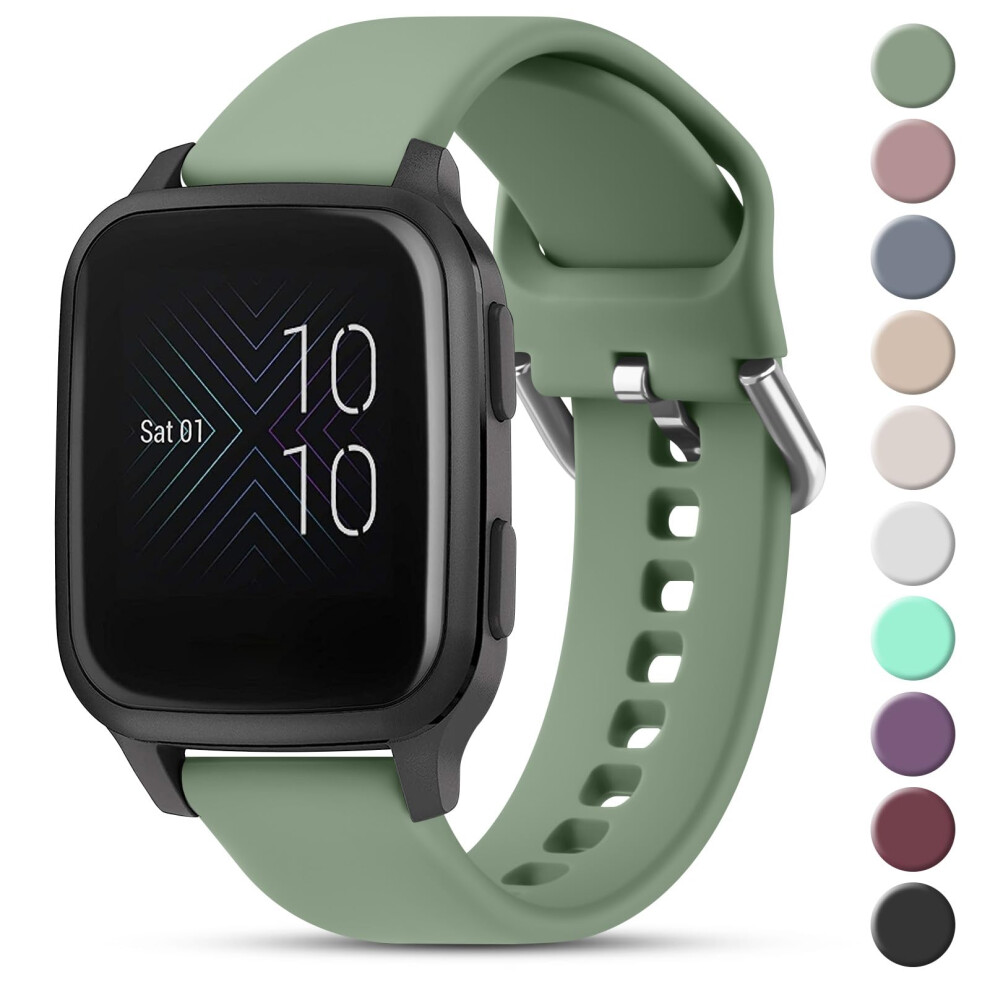 Strap Compatible With Garmin Vivoactive 3/3 Music Strap/Venu 2 Plus/Venu Sq/Forerunner 245/645/55, 20Mm Adjustable Soft Silicone Replacement Strap 5051224184811