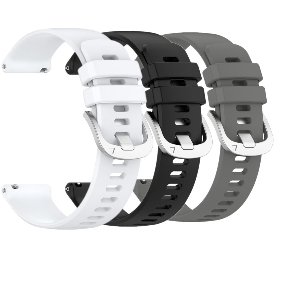 Huwokxix 20Mm Watch Strap Compatible With Garmin Vivoactive 5/3/Approach S12/S40/S42/S50, Adjustable Silicone Sport Wristband Replacement Band For 5051224190713